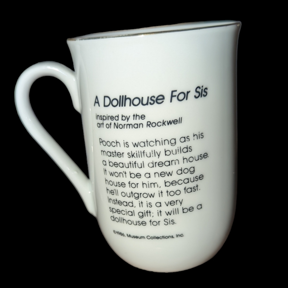 2 Norman Rockwell Collectable Ceramic Mugs "Music Maker" "Dollhouse for Sis" - Picture 3 of 7